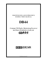 DEVA Broadcast DB44 Maintenance And Operation Instruction Manual preview