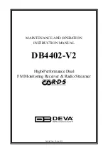 DEVA Broadcast DB4402-V2 Maintenance And Operation Instruction Manual preview