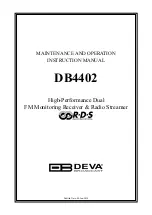 DEVA Broadcast DB4402 Instruction Manual preview