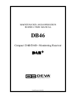 DEVA Broadcast DB46 Maintenance And Operation Instruction Manual предпросмотр