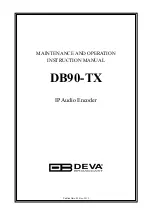 DEVA Broadcast DB90-TX Maintenance And Operation Instruction Manual preview