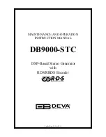 DEVA Broadcast DB9000-STC Instruction Manual preview