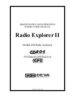 Preview for 1 page of DEVA Broadcast Radio Explorer II Maintenance And Operation Instruction Manual