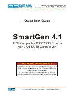 Preview for 1 page of DEVA Broadcast SmartGen 4.1 Quick User Manual