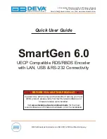 DEVA Broadcast SmartGen 6.0 Quick User Manual preview