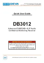 Предварительный просмотр 1 страницы DEVA DB3012 Quick User Manual