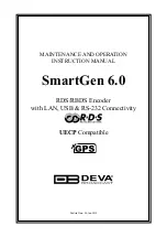 Preview for 1 page of DEVA SmartGen 6.0 Maintenance And Operation Instruction Manual