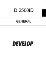 Предварительный просмотр 8 страницы Develop D 2500iD Service Manual