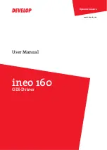 Предварительный просмотр 1 страницы Develop ineo 160 User Manual