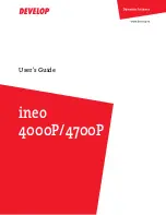 Develop ineo 4000P User Manual preview