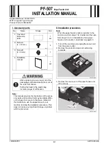 Предварительный просмотр 1 страницы Develop PF-507 Installation Manual