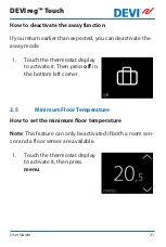 Preview for 21 page of DEVI DEVIreg Touch User Manual