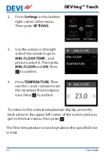 Preview for 22 page of DEVI DEVIreg Touch User Manual