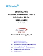 DeviceGate Technology BT-Pusher PRO+ User Manual предпросмотр