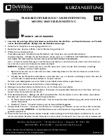 DeVilbiss Healthcare IGO 306DS Quick Start Manual preview