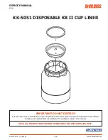 Предварительный просмотр 1 страницы DeVilbiss KK-5051 Service Manual