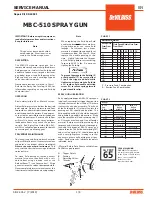 DeVilbiss MBC-510 Service Manual preview