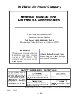 DeVilbiss MGAT-1 General Manual preview