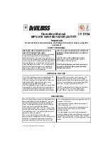 Предварительный просмотр 2 страницы DeVilbiss MPV-616 Operation Manual