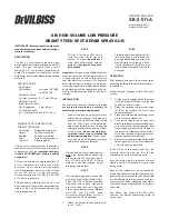 Preview for 1 page of DeVilbiss SRI-630G Manual