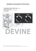 Предварительный просмотр 5 страницы Devine 9000-0044-0826 User Manual