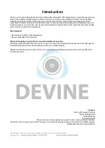 Предварительный просмотр 2 страницы Devine 9000-0061-1318 User Manual