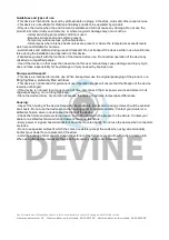 Предварительный просмотр 3 страницы Devine Artis Series User Manual