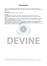 Предварительный просмотр 5 страницы Devine Artis Series User Manual