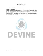 Предварительный просмотр 5 страницы Devine Blist 12D User Manual