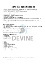 Предварительный просмотр 6 страницы Devine CABT100 User Manual