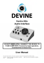 Devine Centro 2i2o User Manual предпросмотр