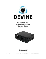 Devine MPS 500 User Manual preview