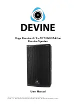 Preview for 1 page of Devine Onyx 6 User Manual