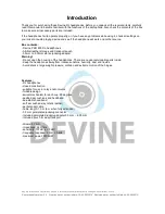 Preview for 2 page of Devine PRO 800 User Manual