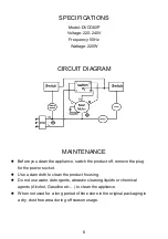 Предварительный просмотр 7 страницы DEVOLA DVCO60P User Manual