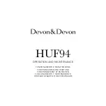 Devon&Devon HUF94 Operation And Maintenance preview