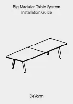 Предварительный просмотр 1 страницы DeVorm Big Modular Table System Installation Manual