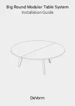 Preview for 1 page of DeVorm Big Round Modular Table System Installation Manual