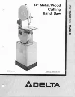DeWalt 14'' Metal/wood cutting band saw Instruction Manual preview