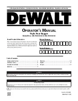 Preview for 1 page of DeWalt 49A70003038 Operator'S Manual