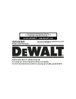 Предварительный просмотр 1 страницы DeWalt 621106-00 Instruction Manual