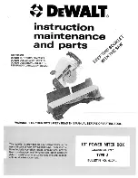 DeWalt 7717 Maintenance And Parts Manual предпросмотр