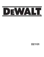 Preview for 1 page of DeWalt D21101 Manual