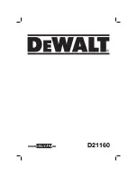 Предварительный просмотр 1 страницы DeWalt D21160 Original Instructions Manual