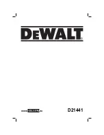 DeWalt D21441 Original Instructions Manual preview