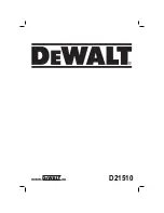 Preview for 1 page of DeWalt D21510 Original Instructions Manual