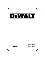 DeWalt D21580 Original Instructions Manual preview