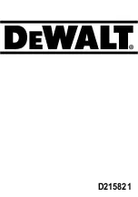 DeWalt D215821 Manual preview