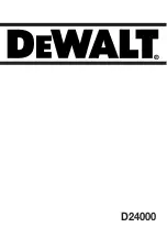 Preview for 1 page of DeWalt D24000 Instruction Manual