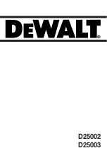 Preview for 1 page of DeWalt D25002 Manual
